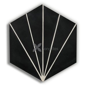 BongTiles - Encaustic handmade hexagon cement tiles B202-1