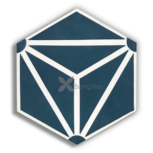 BongTiles - Encaustic handmade hexagon cement tiles B204-2