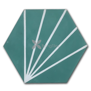 BongTiles - Encaustic handmade hexagon cement tiles B212-1