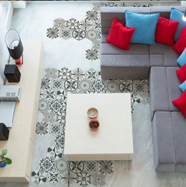 mẫu gạch bông phòng khách